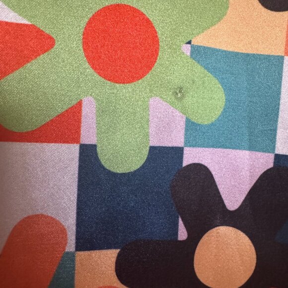 Dusen Dusen Multicolor Daisy Pattern Button Down Midi Dress - Picture 5 of 8